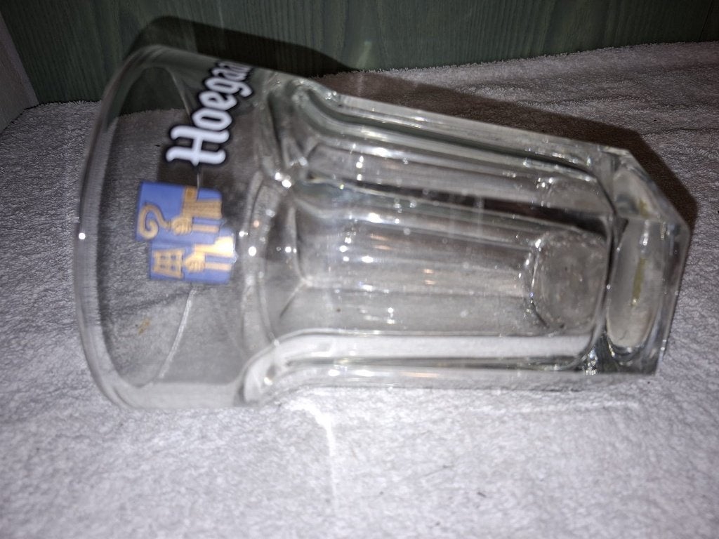 Groot Hoegaarden glas, Verzamelen, Ophalen of Verzenden, Nieuw, Bierglas
