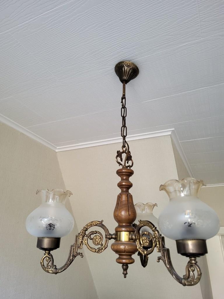 Vintage kroonluchter, Huis en Inrichting, Ophalen, Metaal, Vintage