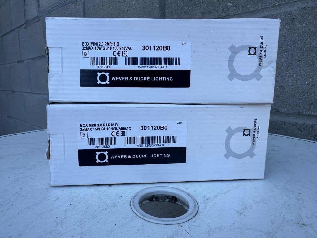 Wever & Ducré - Box Mini 2.0 Par16 Zwart 2 X max 50W (NIEUW), Neuf, Enlèvement ou Envoi, GU10, Métal