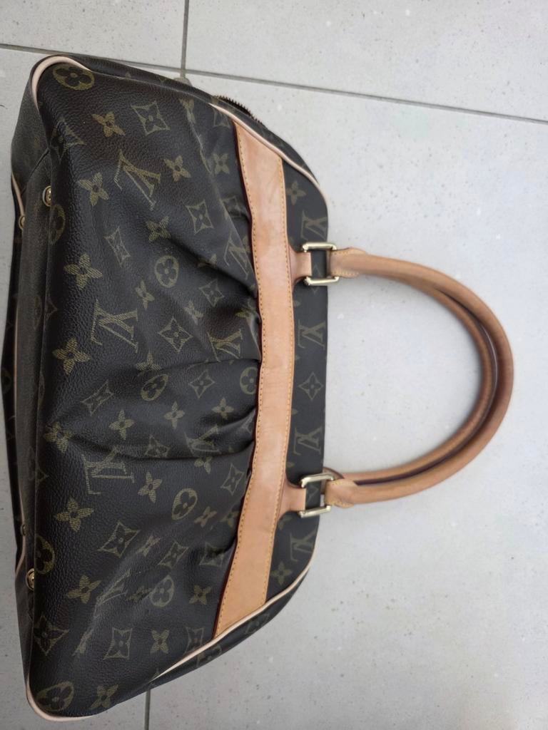 Klassieke handtas met monogrampatroon in goede staat, Ophalen, Handtas