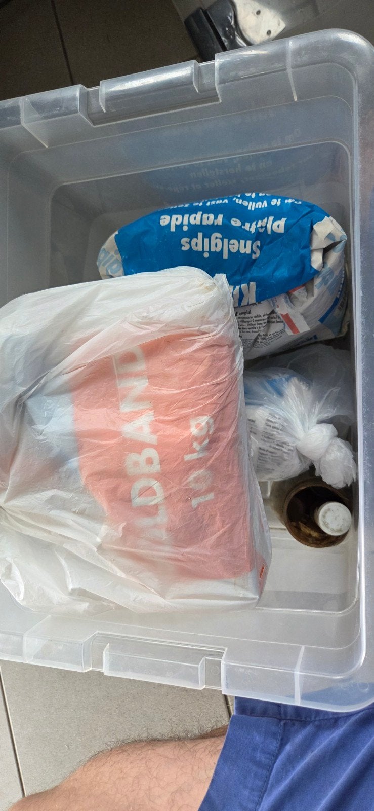Overschot Goldband en snelgips +-5kg, Ophalen