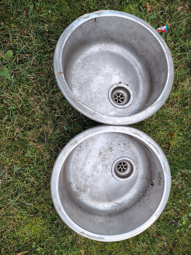 inox spoelbakken, Ophalen of Verzenden, Gebruikt