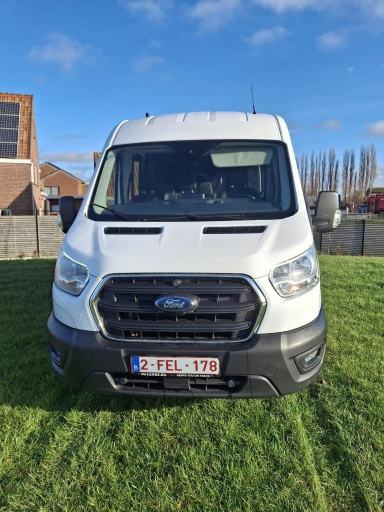 LEASING / RENTING FORD TRANSIT 2.0 TDCI - DC 6 PLAATSEN, Auto's, 1995 cc, Euro 6, Wit, 6 zetels