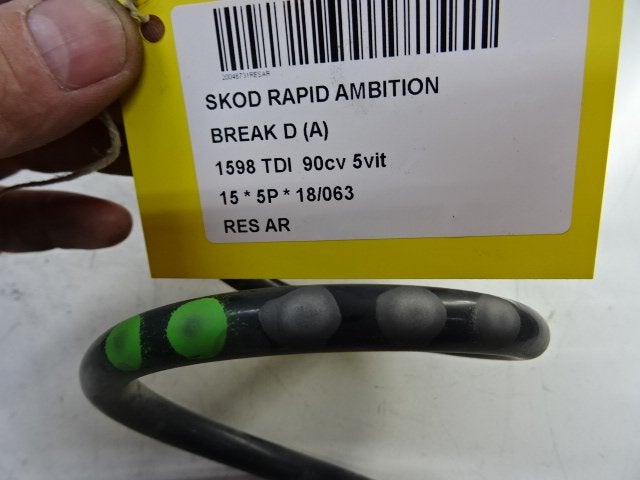 RESSORT DE SUSPENSION ARRIERE Skoda Rapid Spaceback, Utilisé, Info@skoda-auto.de, Skoda, Max-Planck-Straße  3-5
64331  Weiterstadt, DE