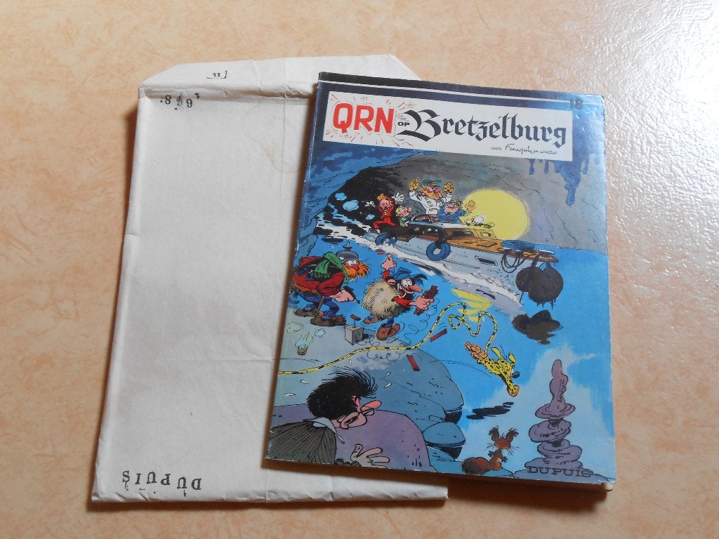 Robbedoes en Kwabbernoot 18 QRN op Bretzelburg 1966 1 ste dr, Boeken, Eén stripboek, Ophalen of Verzenden, Zo goed als nieuw, André Franquin