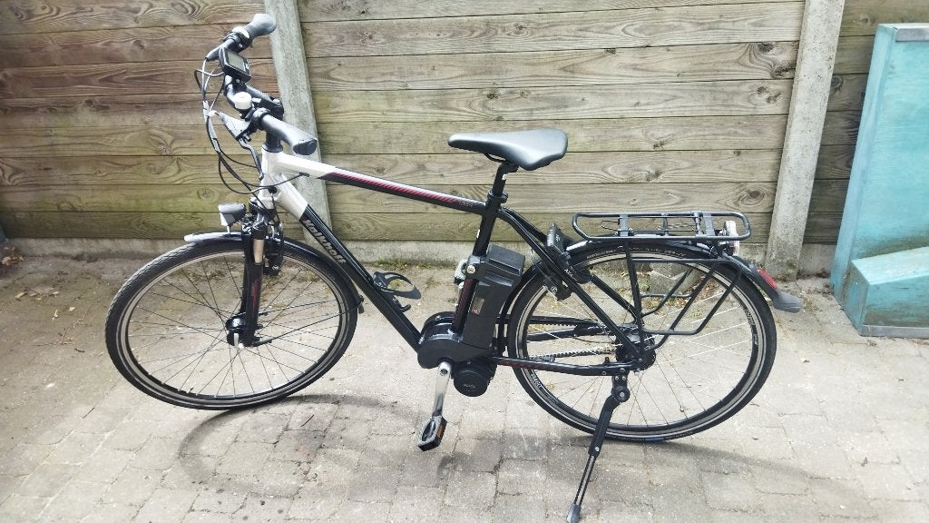 E-bike herenfiets Kalkhoff Agattu met gates riemaandrijving., Gebruikt, 50 km per accu of meer, 55 tot 59 cm, Ophalen