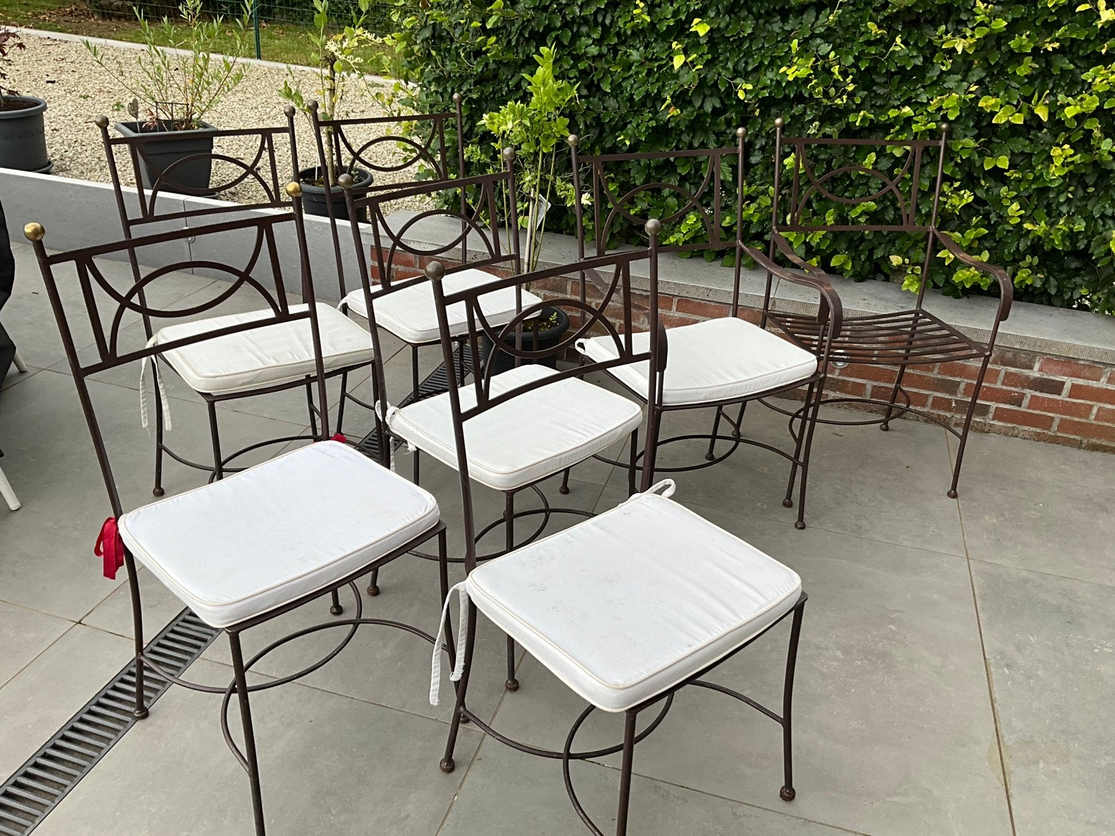 8 chaises en fer forgé, Jardin & Terrasse, Chaises de jardin, Enlèvement, Utilisé, Métal