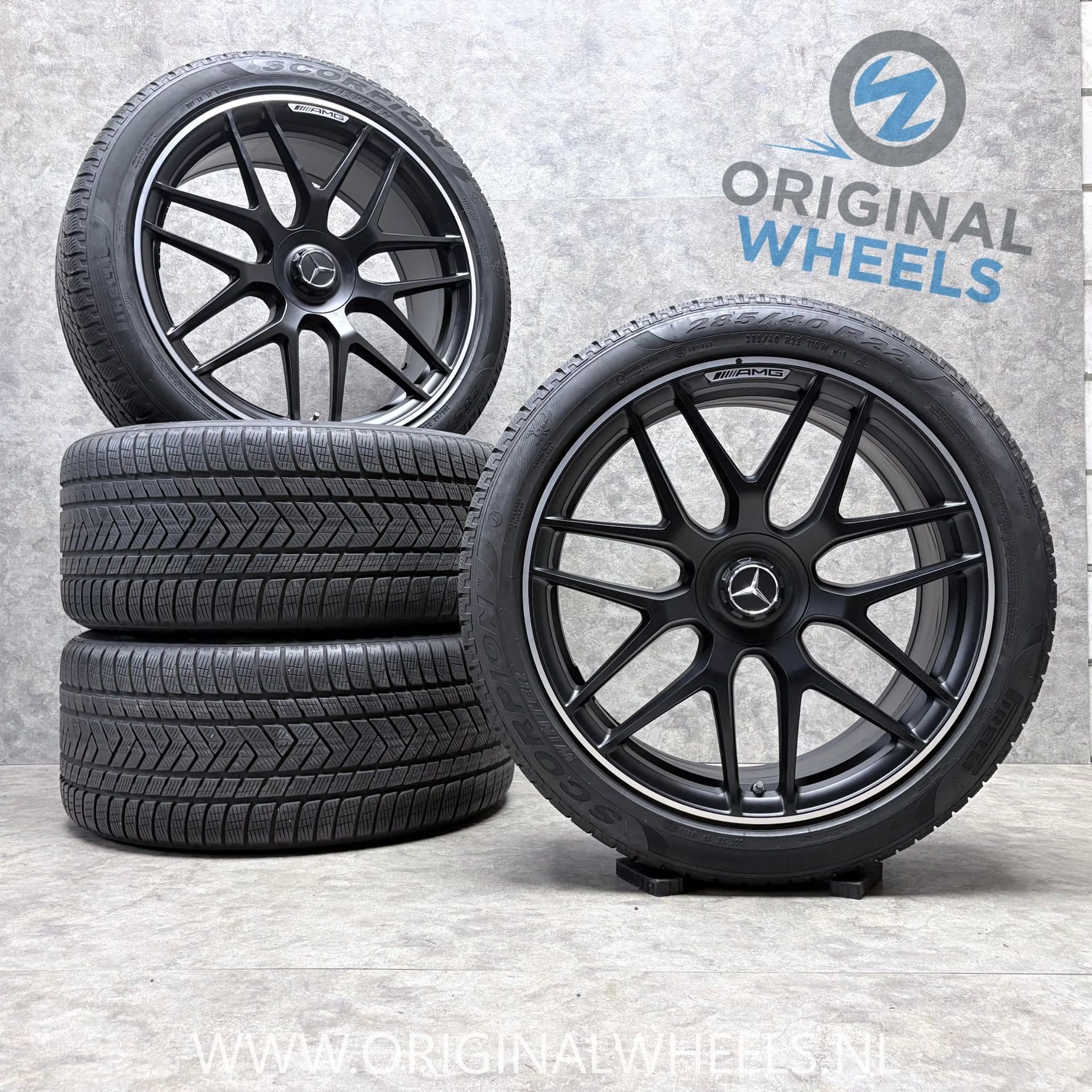 22 inch originele AMG velgen winterbanden Mercedes GLE 53 63, Gebruikt, -, 285 mm, -