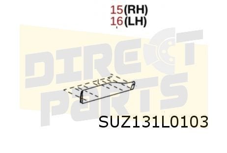 Suzuki Across (9/20-) (A5Z) stootlijst Links op achterportie, Neuf, -, -, -