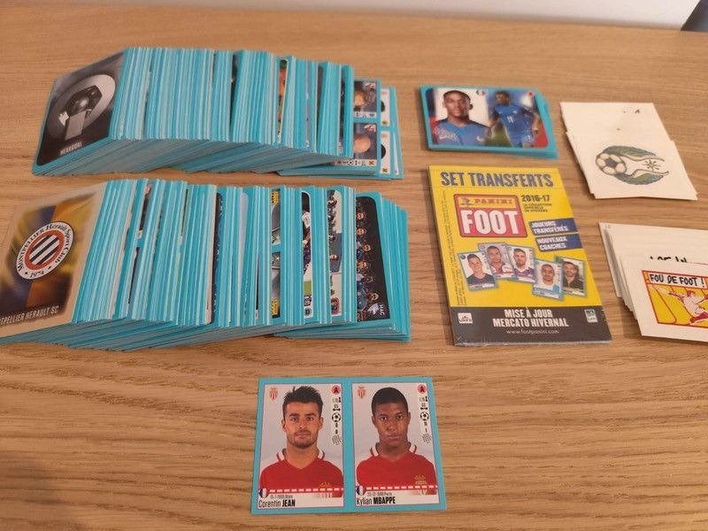 panini set complet super rare foot 2016 mbappe, Enlèvement ou Envoi, Neuf, Plusieurs autocollants