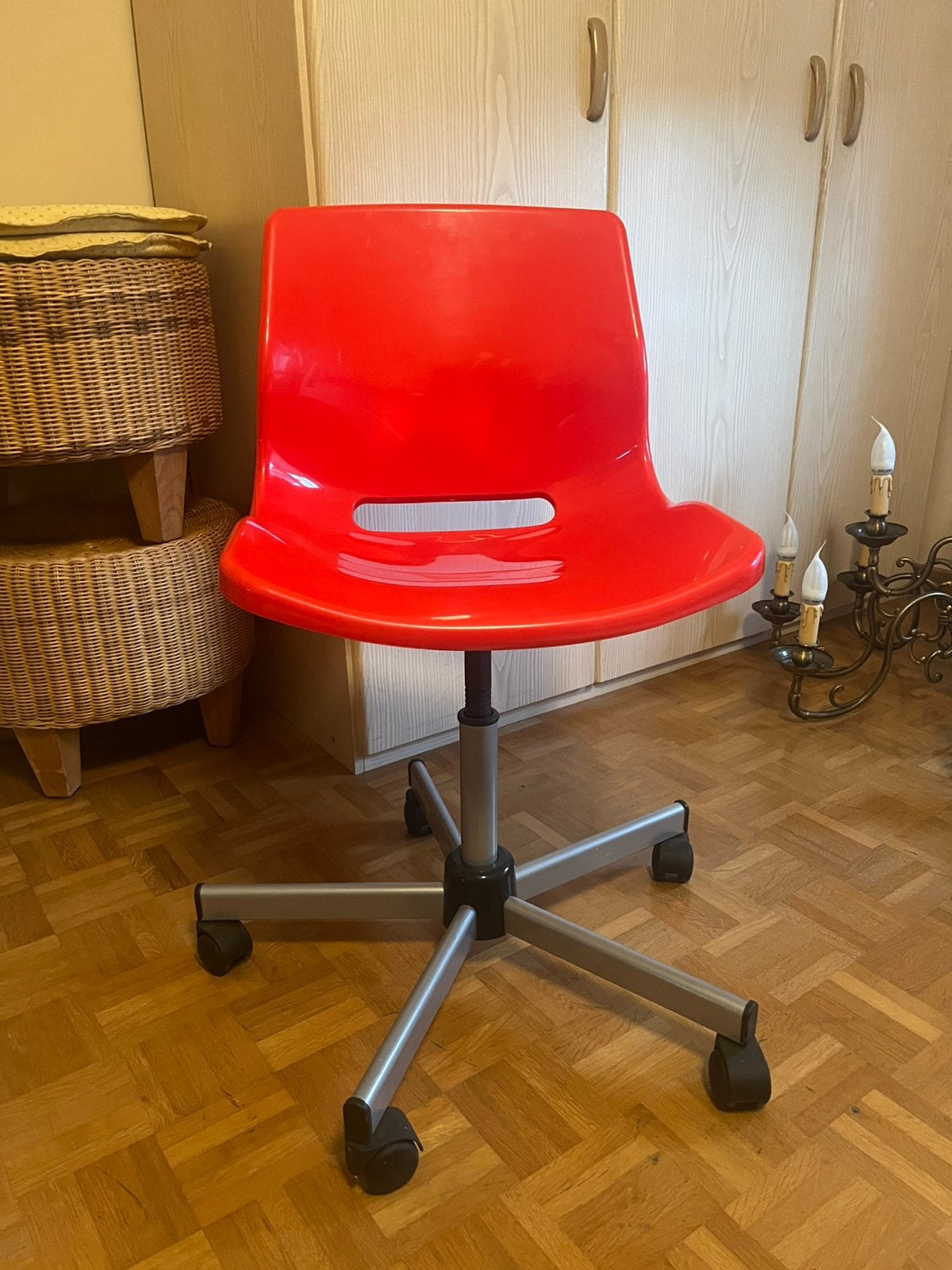 Bureaustoel rood, Ophalen, Gebruikt, Bureaustoel