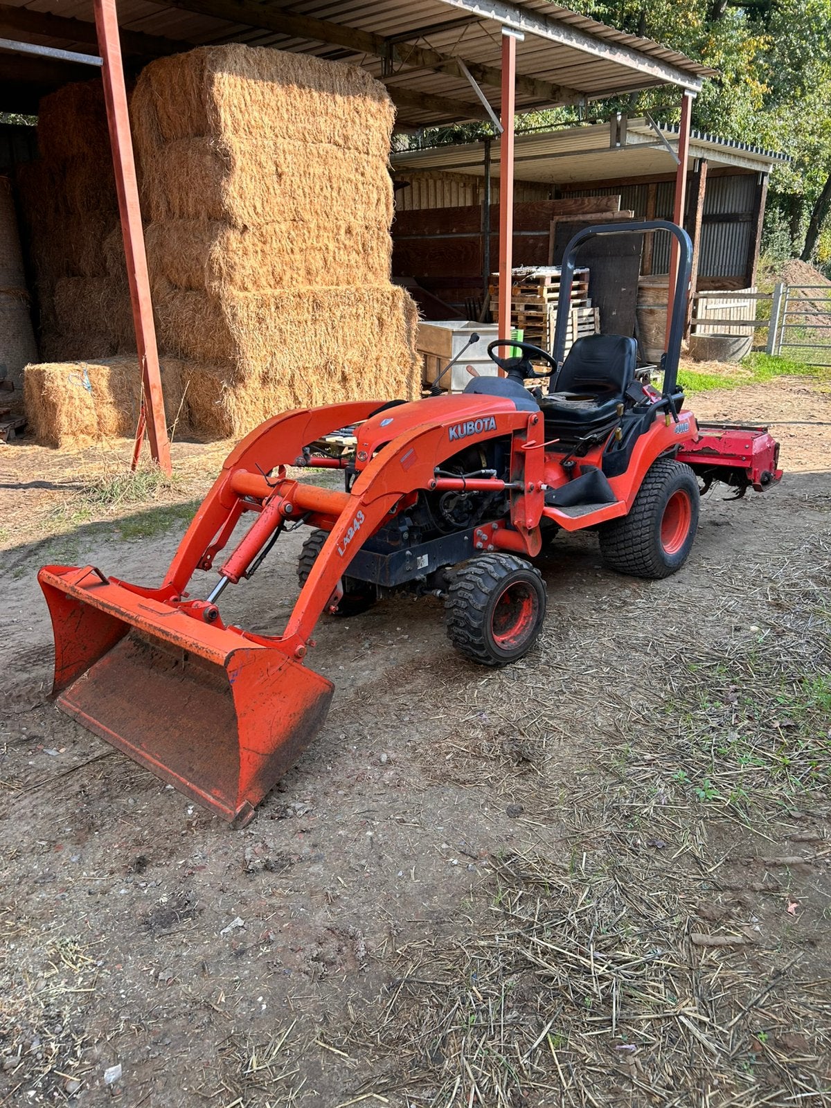 Kubota minitractor, Enlèvement