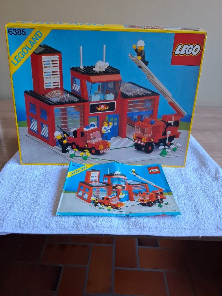 Vintage Legoland - Brandweerkazerne - set 6385, Ophalen, Gebruikt, Inclusief instructies, Lego
