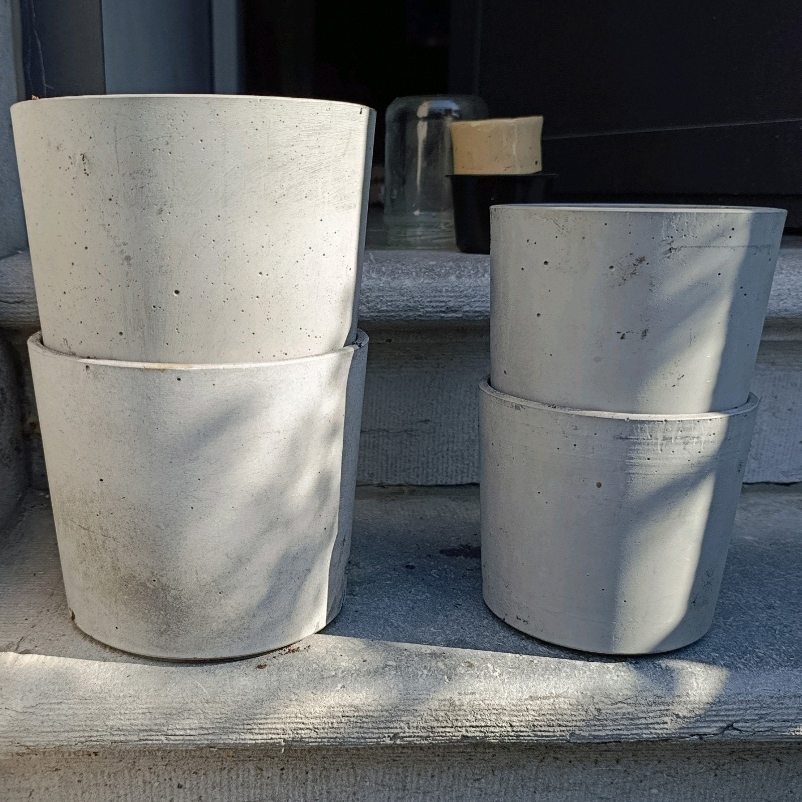 7x Bloempotten beton IKEA, Enlèvement, Béton, Intérieur