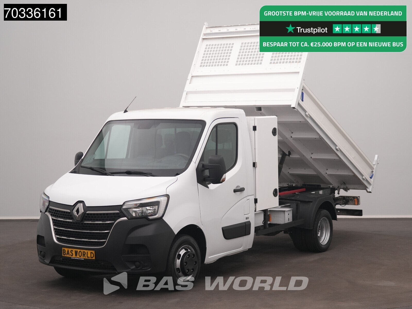 Renault Master 130PK Kipper Dubbellucht Kist Airco 3,5t Trek, Autos, Achat, Euro 6, Entreprise, 3 places