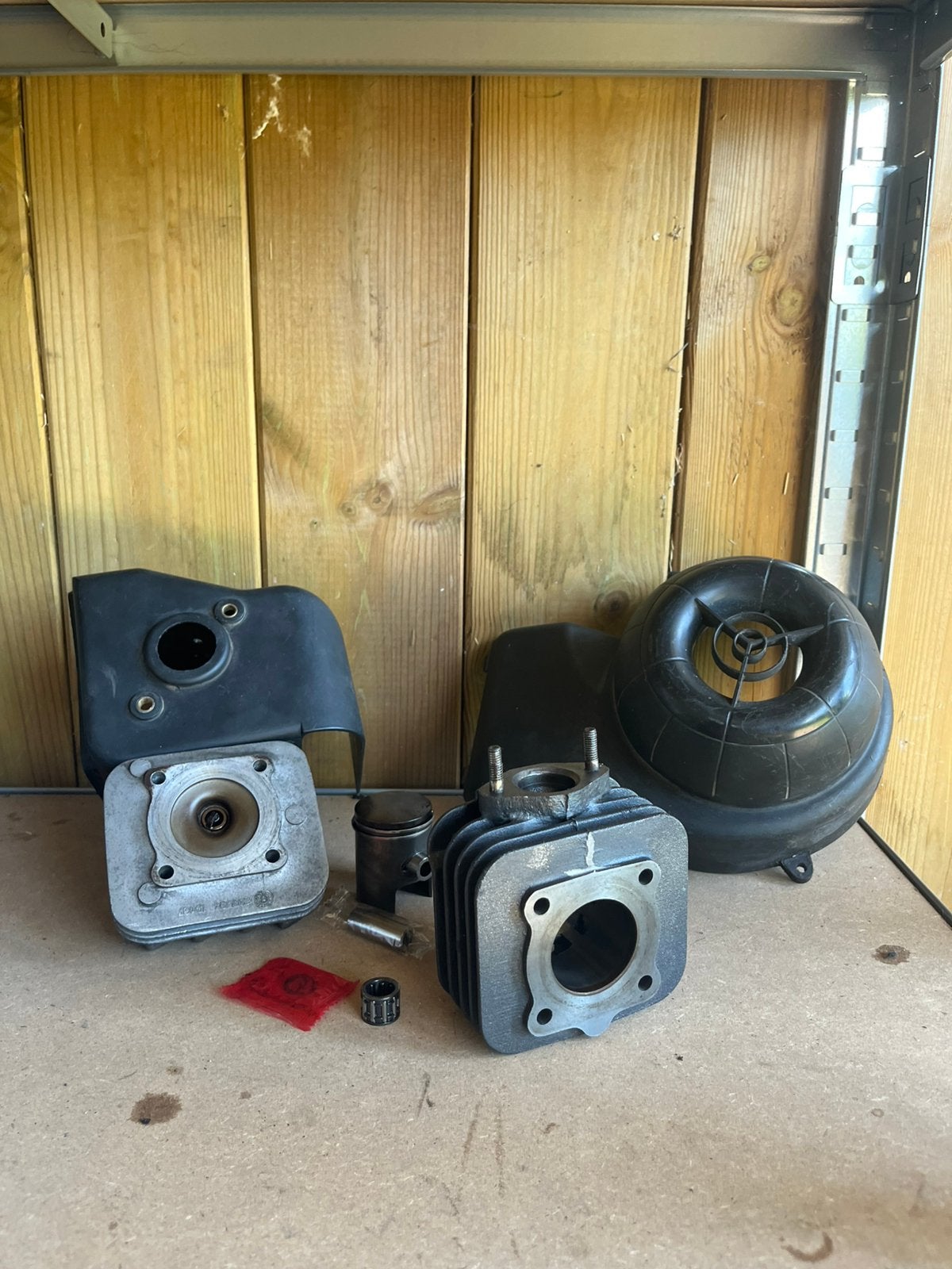 50cc Piaggio 2t cilinder/kop/piston/koelkappen, Enlèvement, Comme neuf, Cylindre