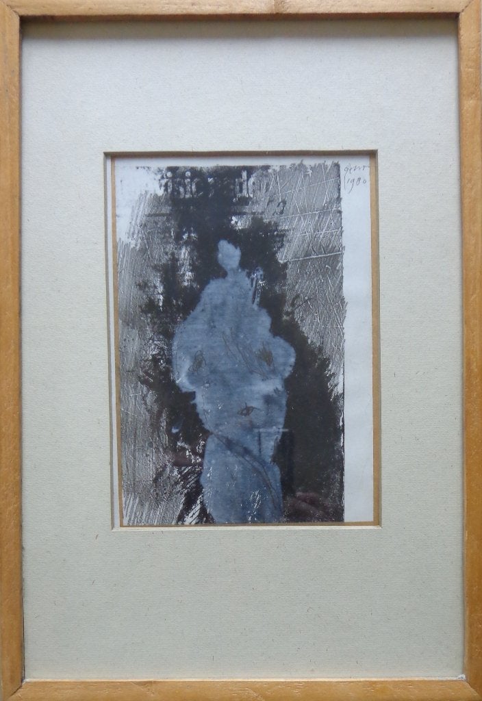 BEN GENAUX / FIGUUR / ORIGINEEL WERK / 39x27cm / KADER / SIG, Antiquités & Art, Enlèvement ou Envoi, Sous verre, Figures, Papier/carton