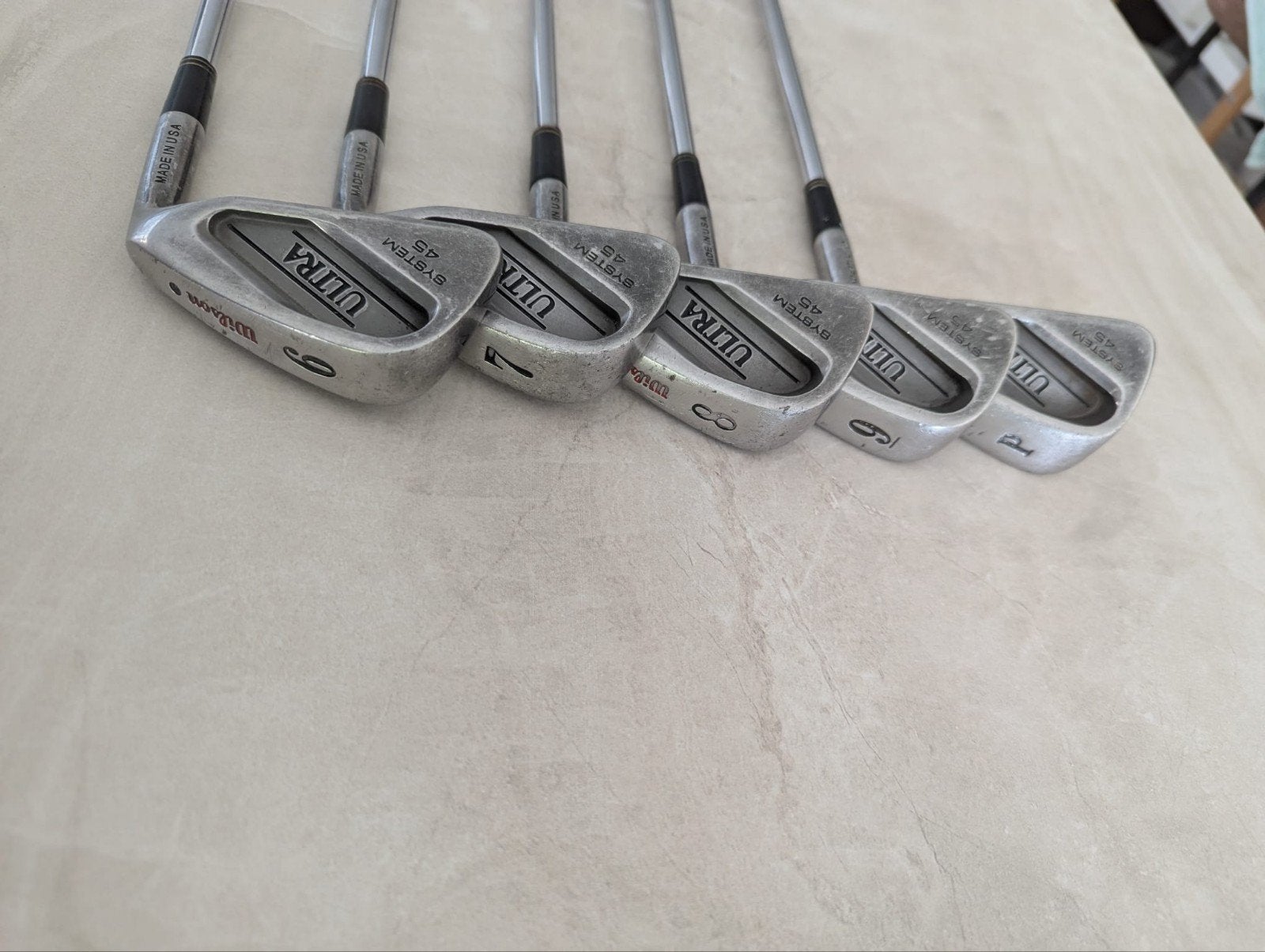 Wilson Ultra System 45 ijzers – 6, 7, 8, 9 en Pitching Wedge, Ophalen, Gebruikt, Set, Overige merken