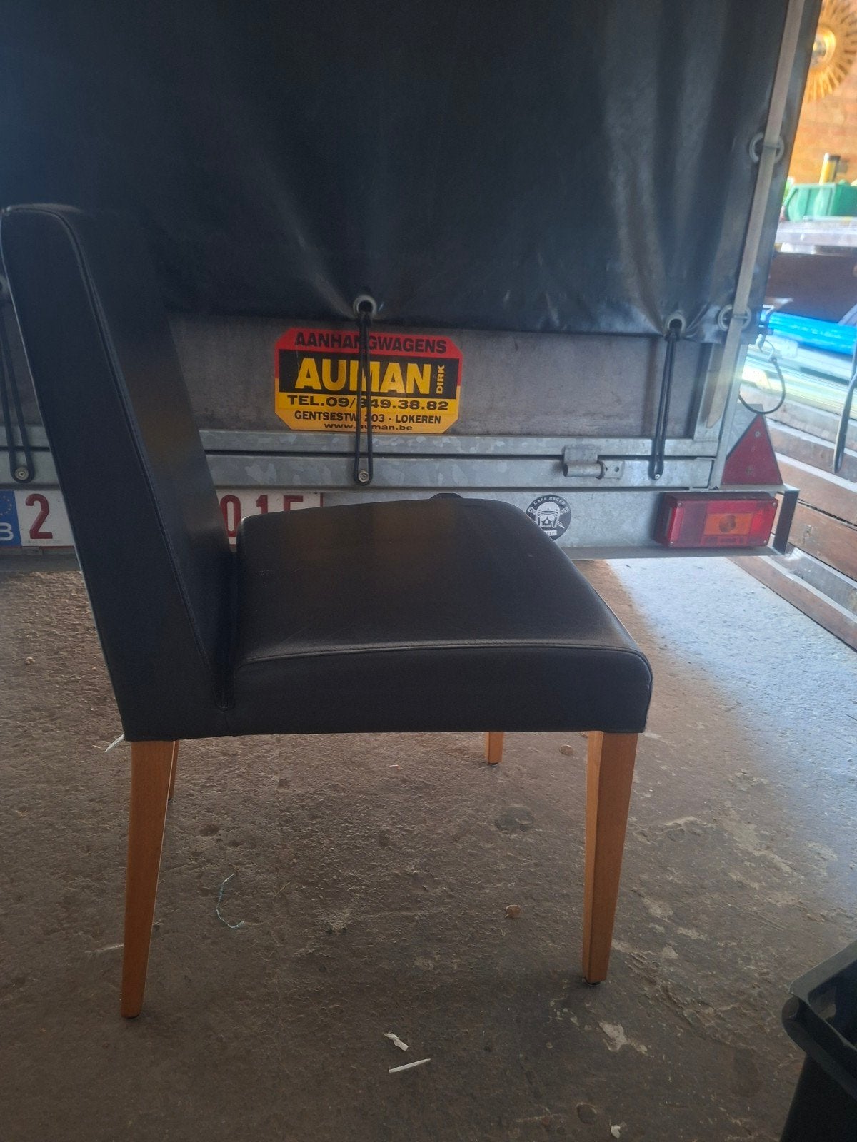 6 lederen stoelen hulsta, Huis en Inrichting, Stoelen, Ophalen