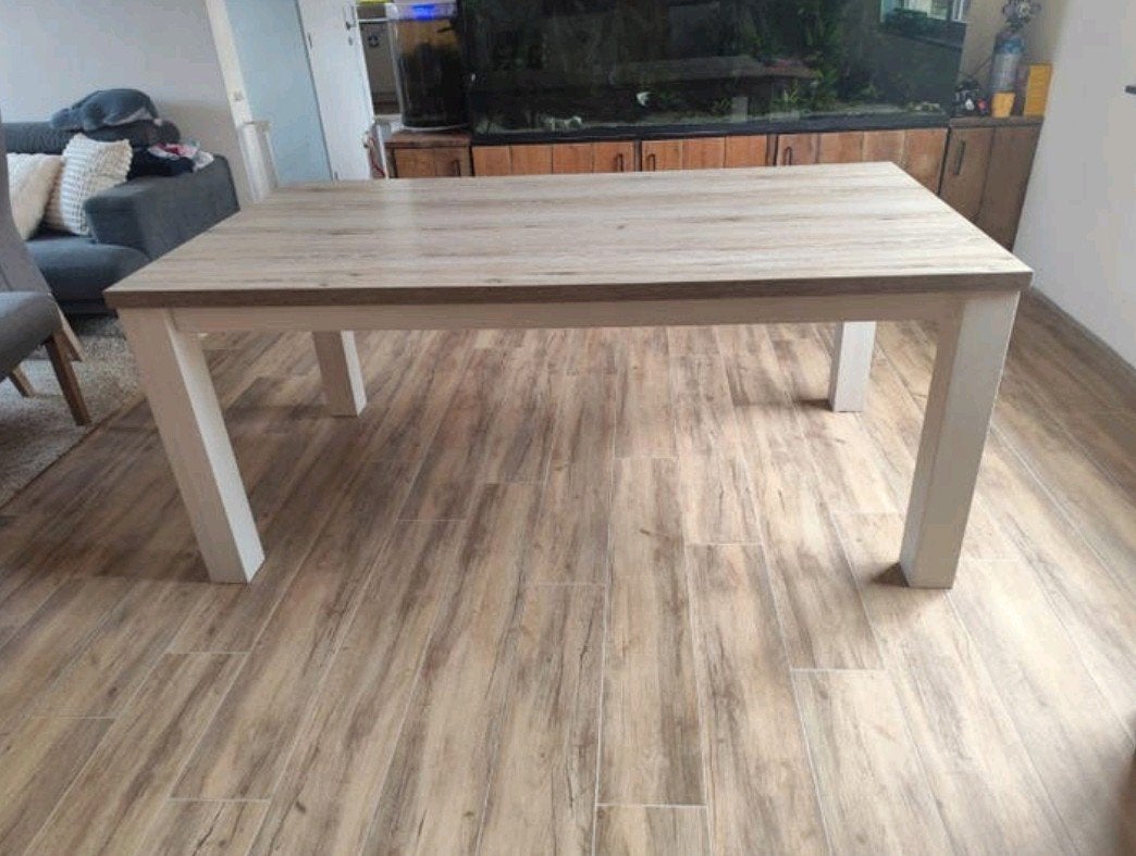 eettafel 6 personen, Huis en Inrichting, Tafels | Eettafels, Ophalen, 100 tot 150 cm, Zo goed als nieuw, Vijf personen of meer