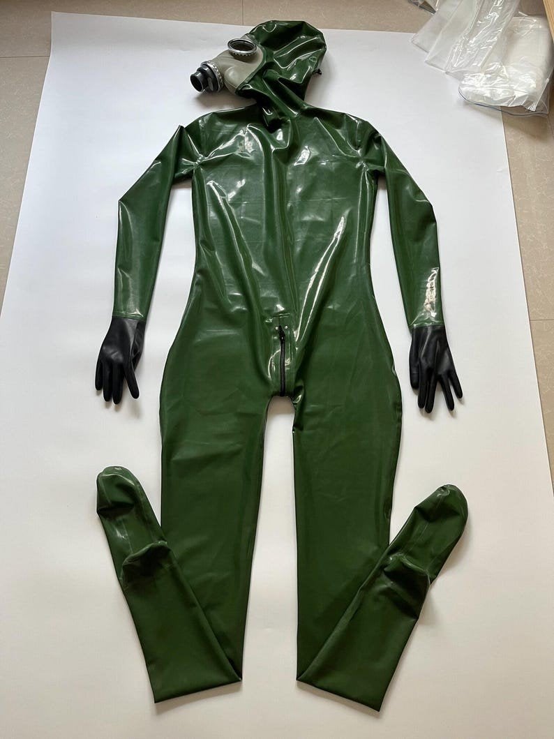 Latex catsuit met gasmasker, Ophalen of Verzenden, Nieuw