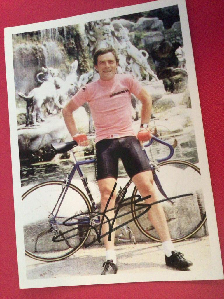 wielerkaart 1980 giro  team renault  bernard hinault  signe, Verzenden, Zo goed als nieuw