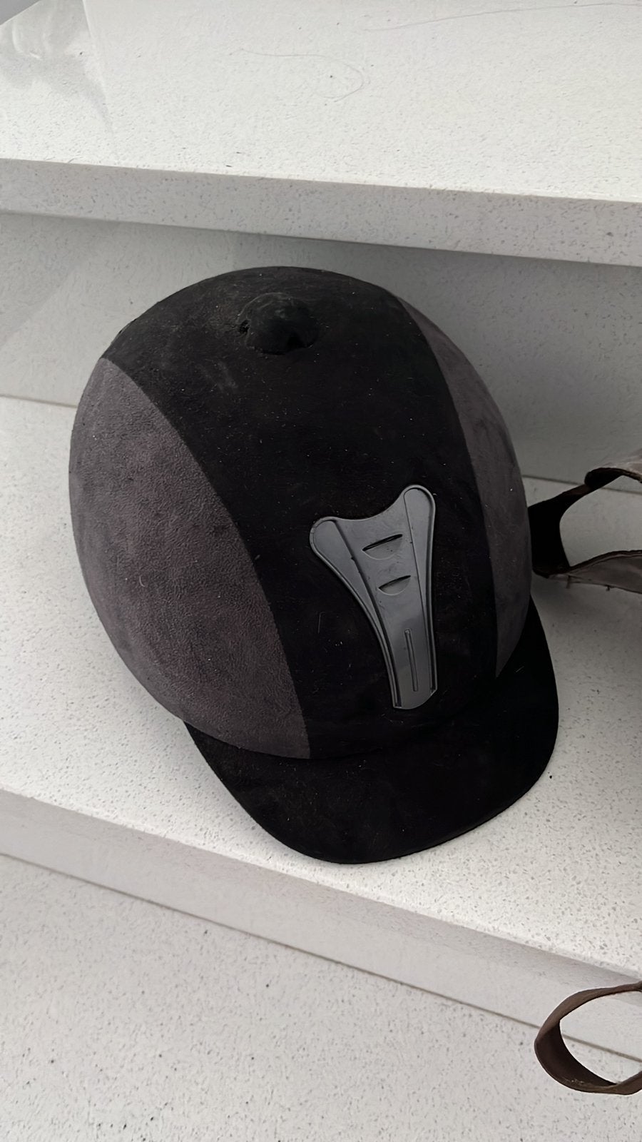 Paardrijhelm /Toque, Dieren en Toebehoren, Paardrijkleding, Ophalen, Fouganza, Zo goed als nieuw, Zwart