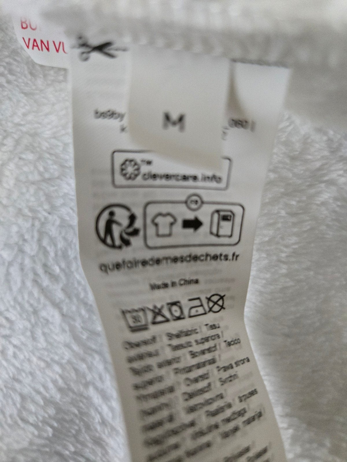 witte kamerjas . maat M. zo goed als nieuw., Ophalen, Maat 38/40 (M)