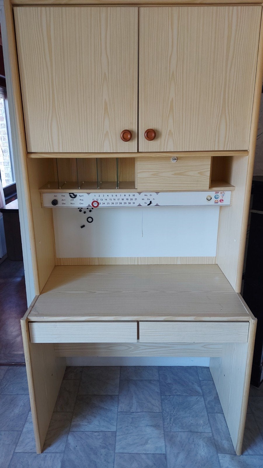 bureau met bovenkast, Ophalen, Gebruikt