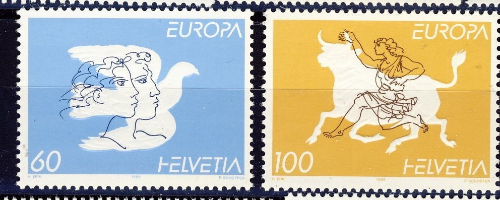 Zwitserland 1995 - CEPT nr 1552 - 1553 **, Verzenden, Postfris