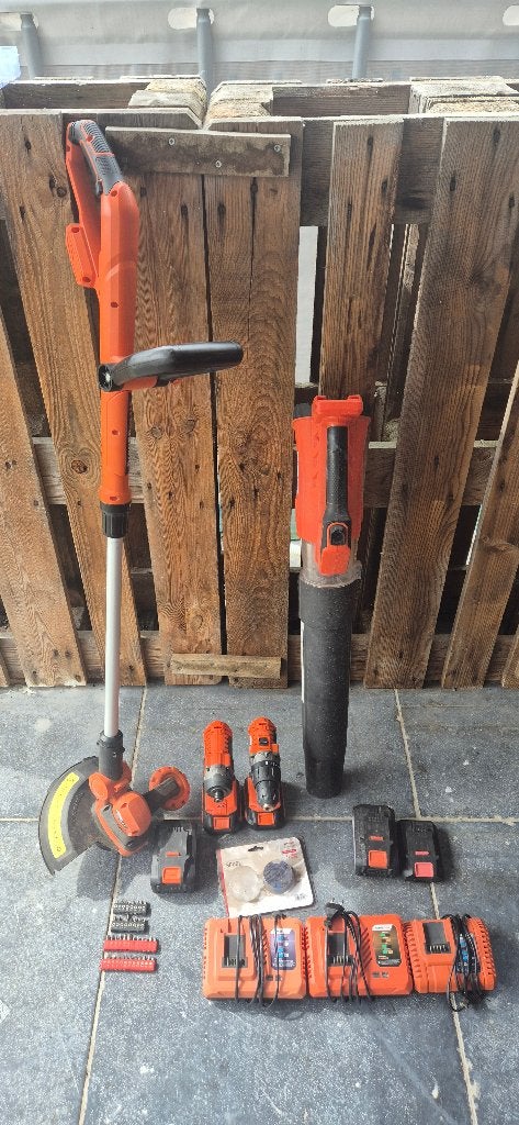 PowerPlus Dual Power gereedschap + accu's, Ophalen, Gebruikt