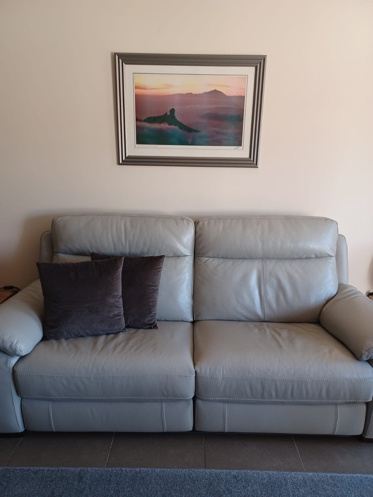 Salon de relaxation en cuir, Maison & Meubles, Canapés | Salons, 75 à 100 cm, 200 à 250 cm, Banc droit, Comme neuf