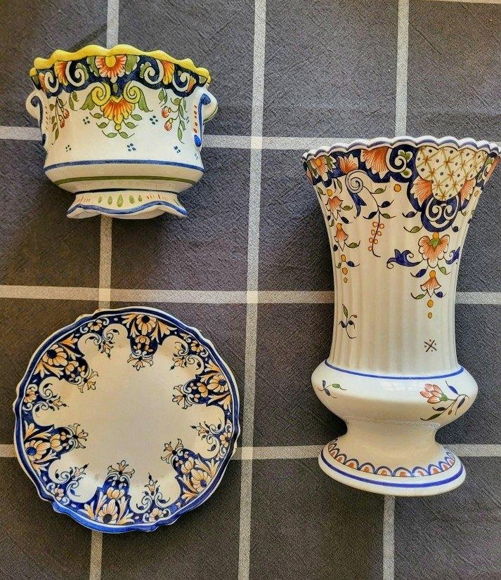 3 faiences anciennes décor Rouen, Antiquités & Art, Envoi