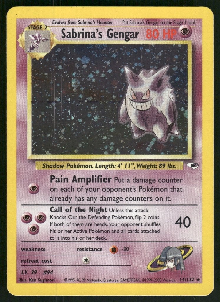 Sabrina's Gengar 14/132 - Gym Heroes (NM), Verzenden, Gebruikt