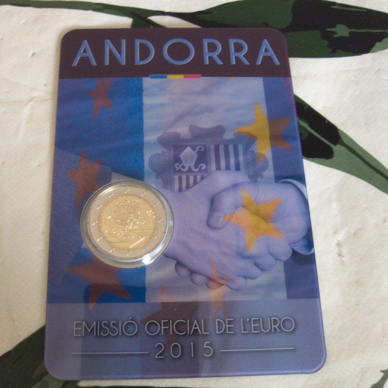 Andorra 2 Euro 2015 Douane-Unie EU – BU Coincard, Ophalen of Verzenden, 2 euro