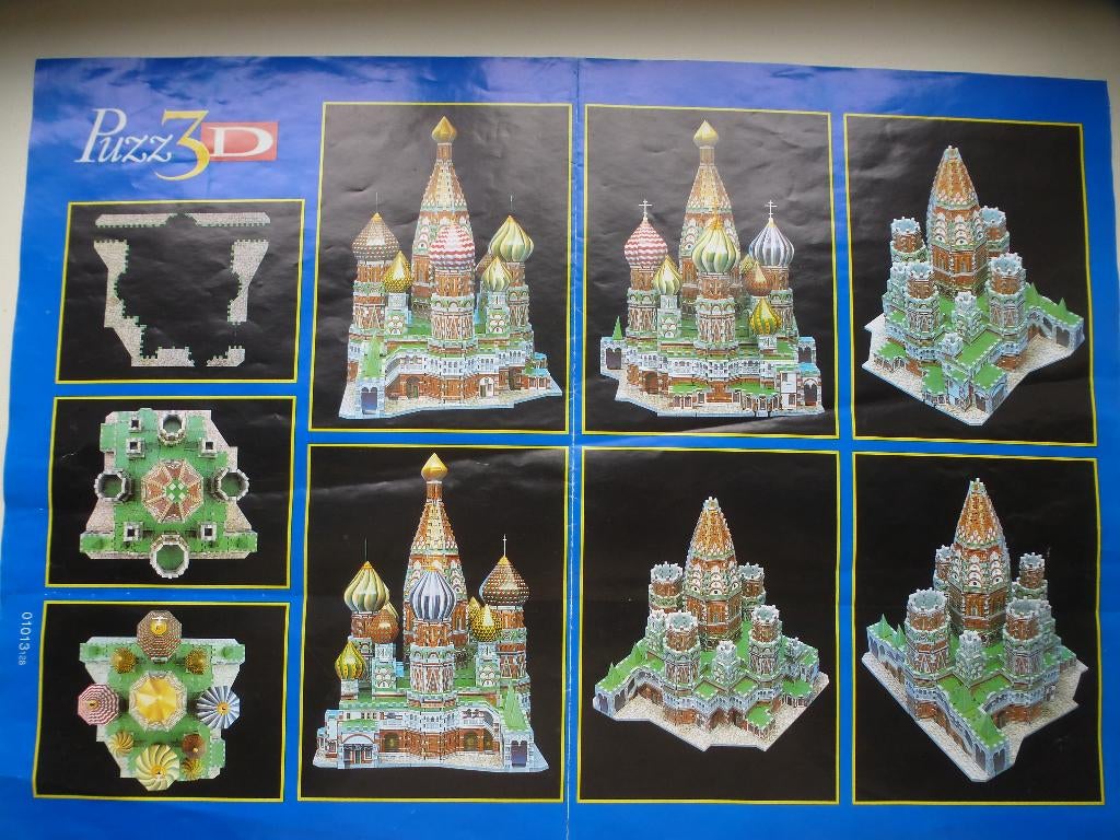 MB 3D PUZZEL   BASILIUS KATHEDRAAL, Hobby en Vrije tijd, Ophalen of Verzenden, 500 t/m 1500 stukjes, Zo goed als nieuw, Rubik's of 3D-puzzel