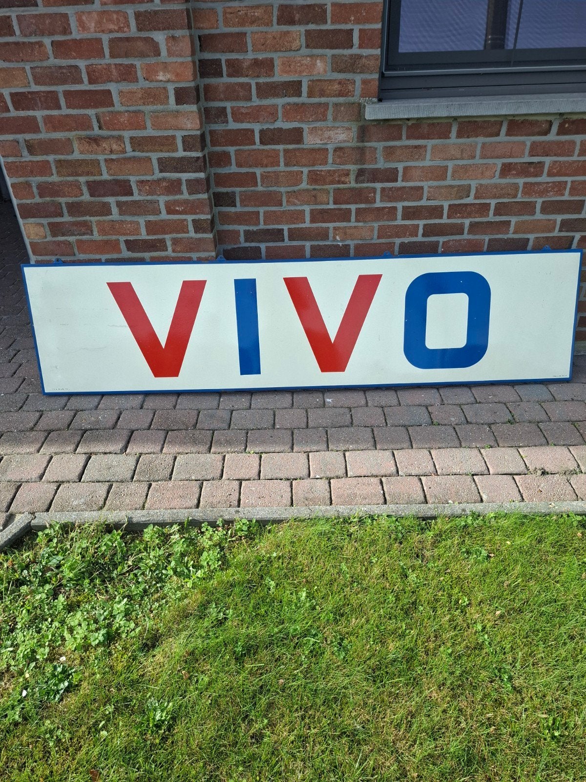 emaille bord vivo, Ophalen, Gebruikt, Reclamebord