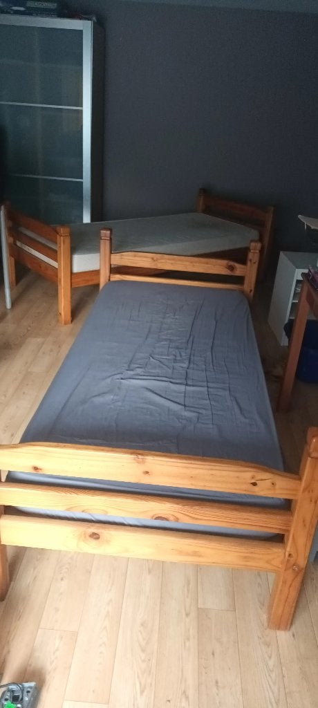 Lit une personne, Maison & Meubles, Chambre à coucher | Lits, Utilisé, Une personne, 90 cm, 190 cm ou moins, Bois, Beige, Enlèvement