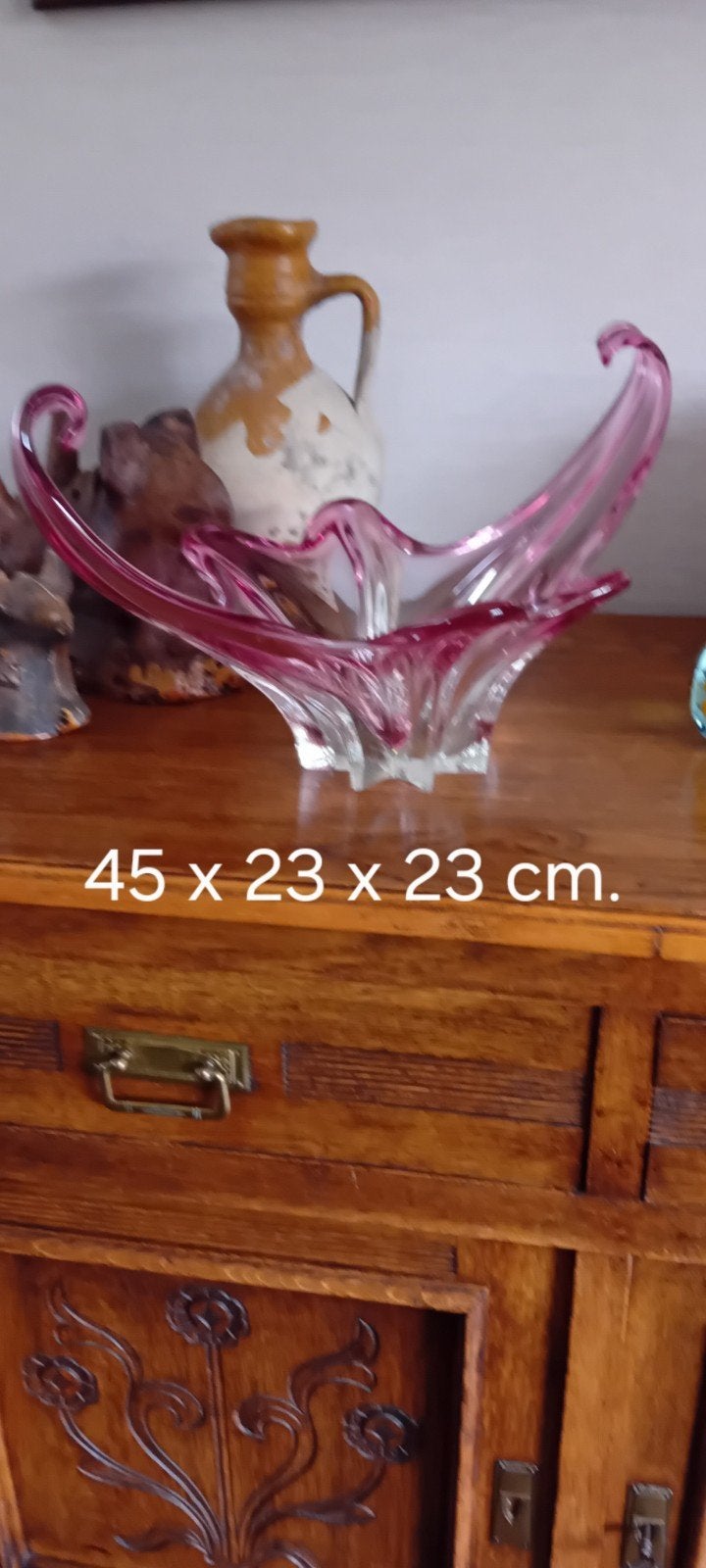 Oude kristallen schaal, Antiek en Kunst, Ophalen of Verzenden