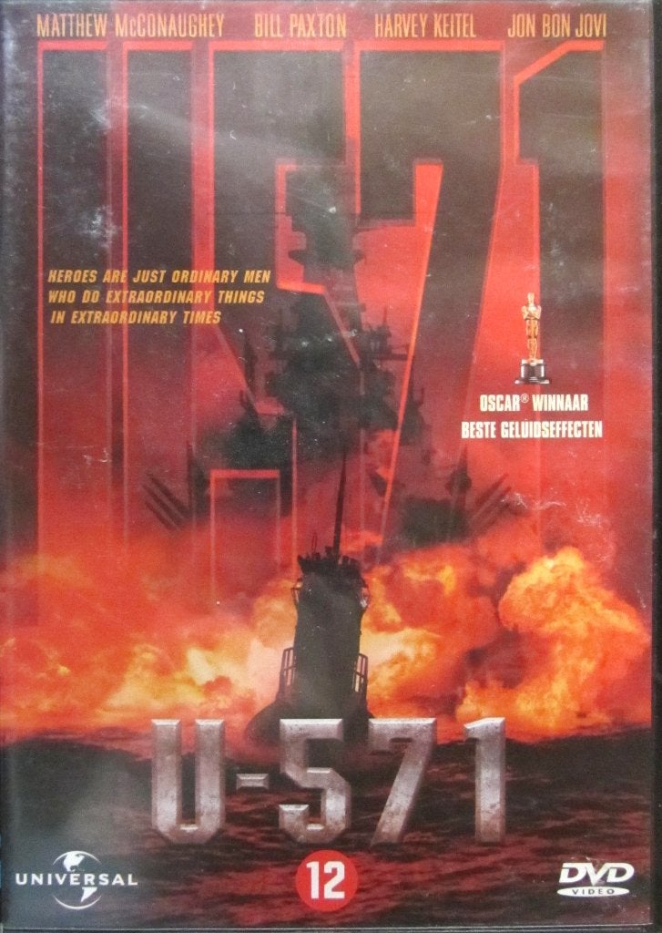 DVD OORLOG- U 571, Cd's en Dvd's, Engels, Alle leeftijden, Nederlands, Ophalen of Verzenden