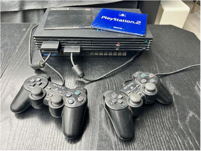 Playstation 2, Ophalen, Gebruikt, Zwart, Met games