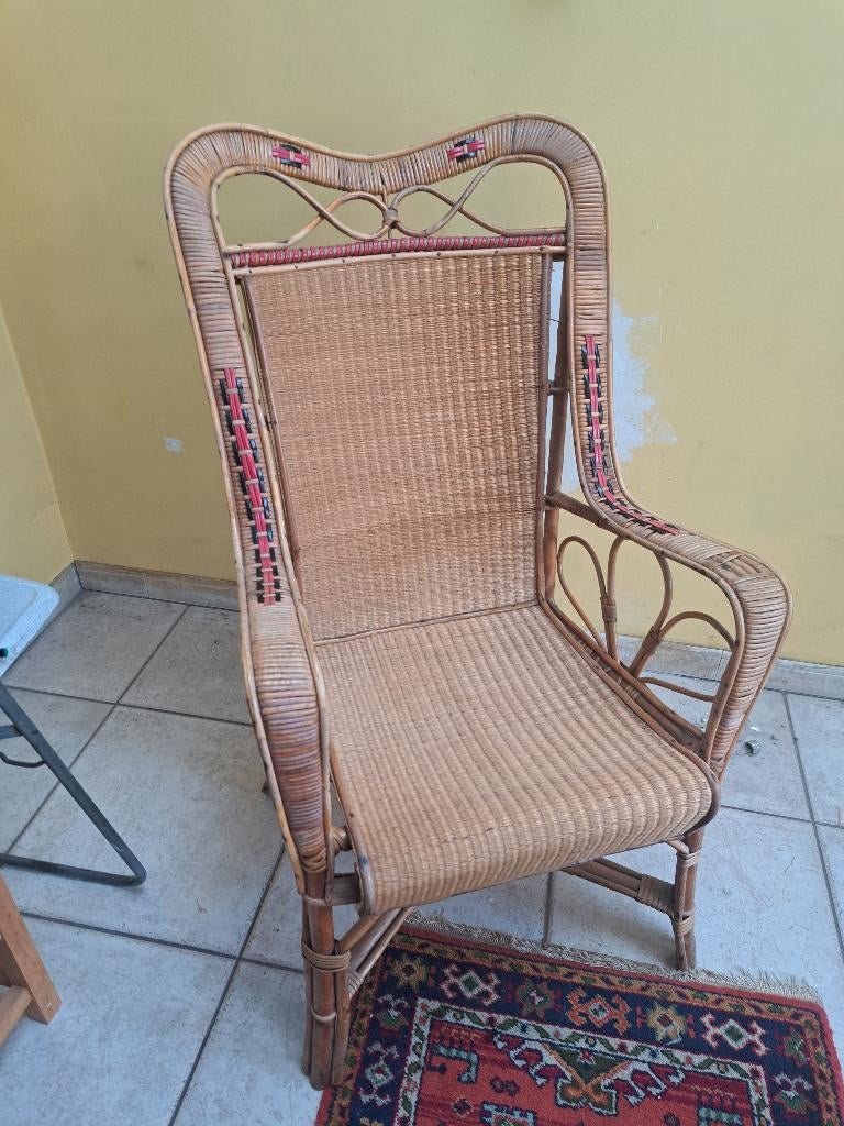 rieten stoel, Osier ou Rotin, Enlèvement, Utilisé, Nostalgie