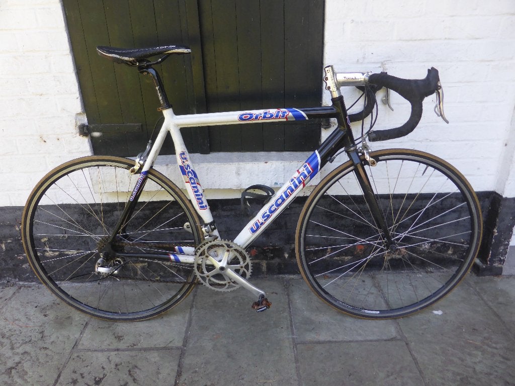 koersfiets scanini maat 58 met slechte derailleur achteraan, Fietsen en Brommers, Fietsen | Racefietsen, Ophalen, Gebruikt, Aluminium