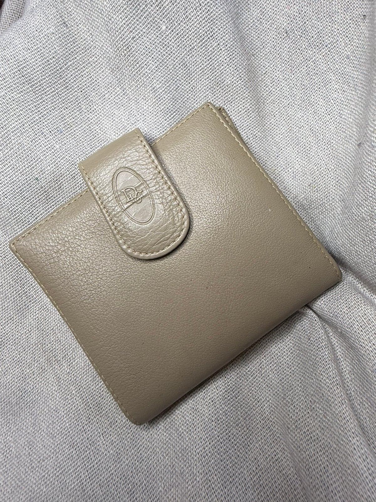 Christian Dior portefeuille grege mixte cuir vintage, Enlèvement ou Envoi, Comme neuf, Noir, Cuir