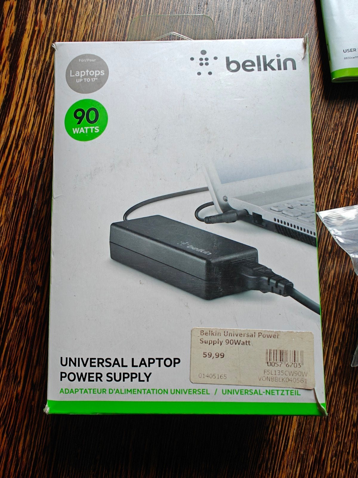universele laptopvoeding Belkin F5L135CW90W, Computers en Software, Ophalen of Verzenden, Belkin
