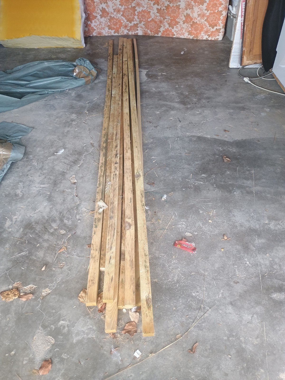 pannelatten, hout. 3 m, Enlèvement
