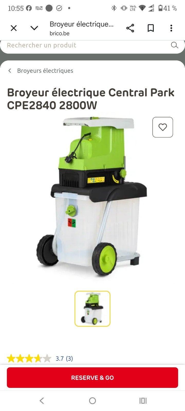 broyeur électrique, Jardin & Terrasse, Déchiqueteurs, Enlèvement, Électrique