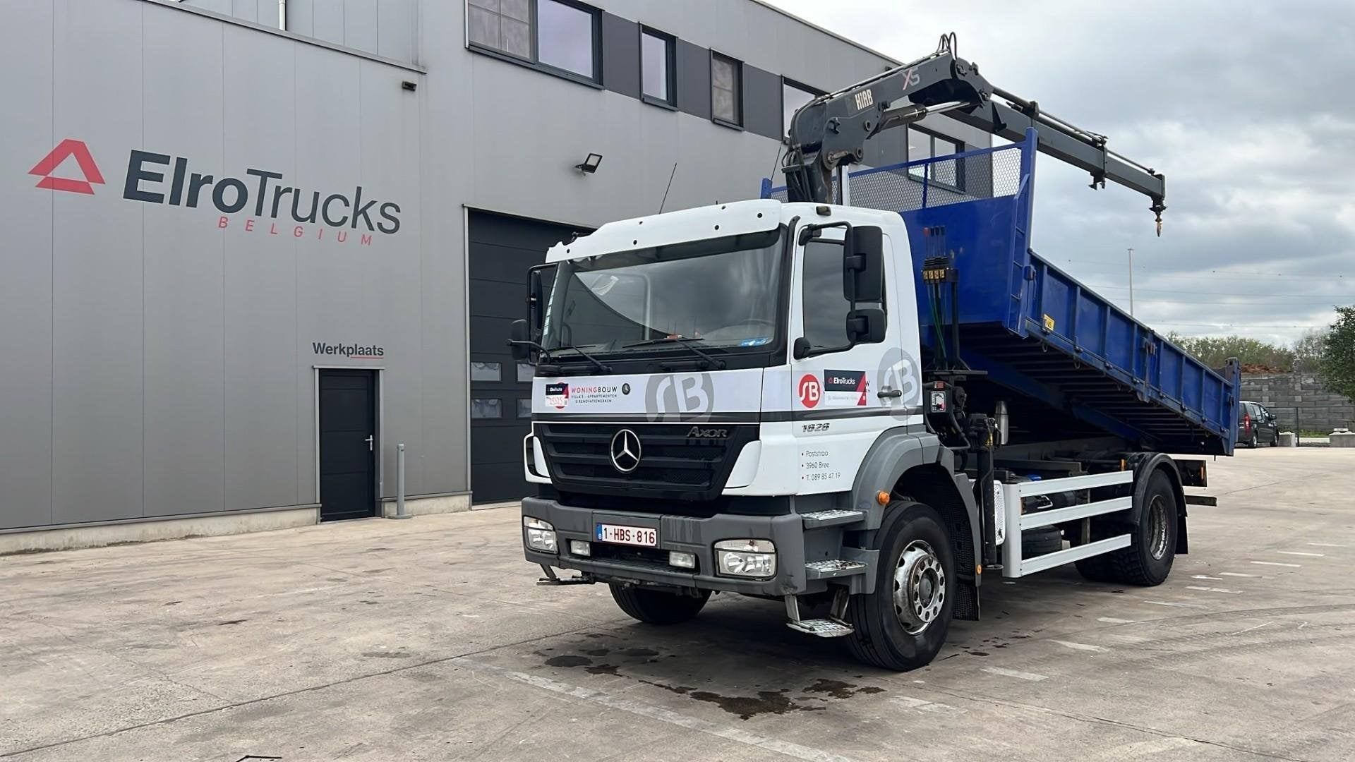 Mercedes-Benz Axor 1828 (BELGIAN TRUCK / HIAB 122 E / MANUAL, Autos, Achat, Entreprise, Boîte manuelle, Autres couleurs