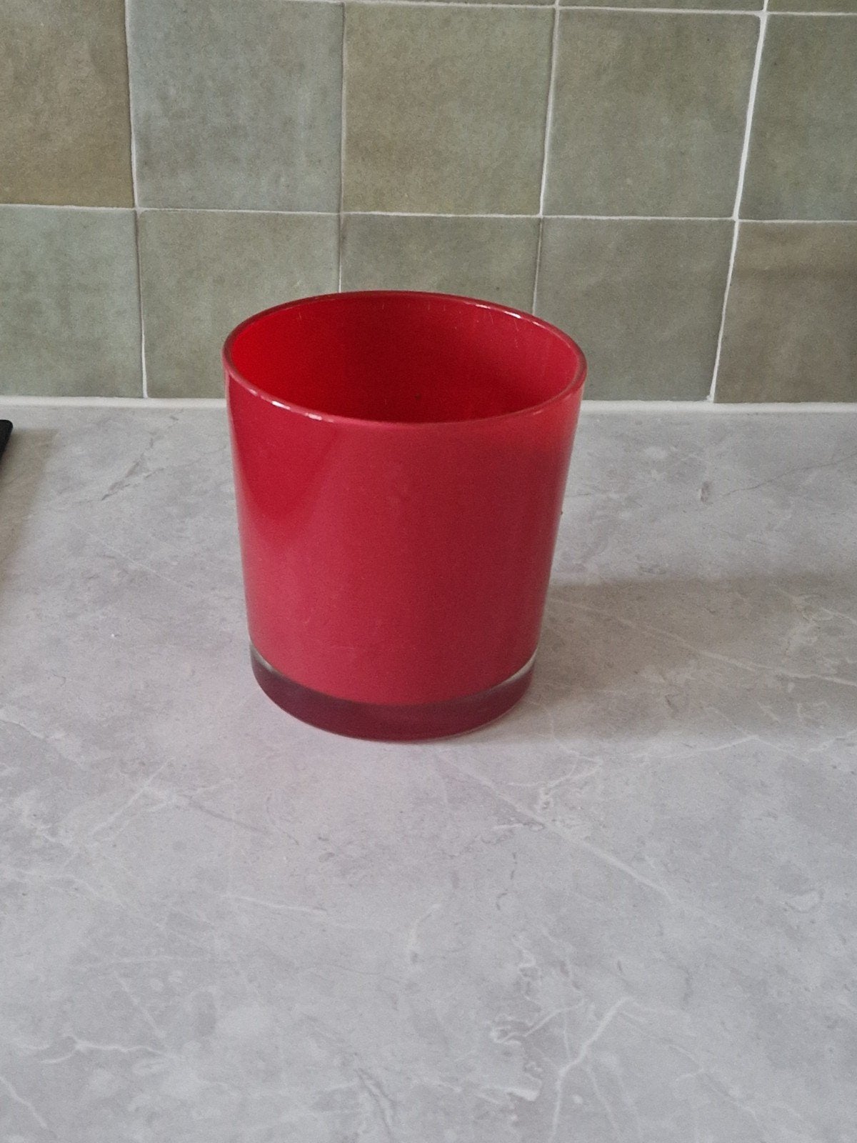 Rode bloempot voor binnen, Enlèvement, Comme neuf, Rouge, Verre