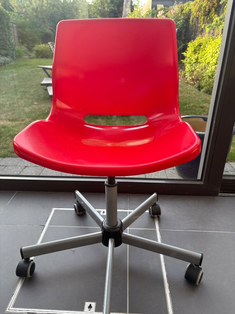 Chaise de bureau pour jeunes, Enlèvement, Utilisé, Rouge, Chaise de bureau
